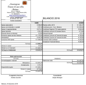 Bilancio 2016
